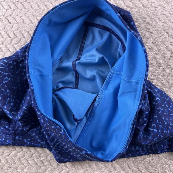 Lululemon Speed Track Shorts Womens 4 Blue Samba Snake Ruched Running Yoga‎ Gym - Picture 5 of 12